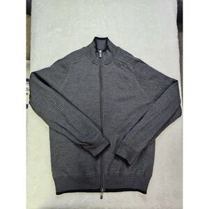 Brooks Brothers Prosport Wool Blend Full Zip Lined Sweater Mens S